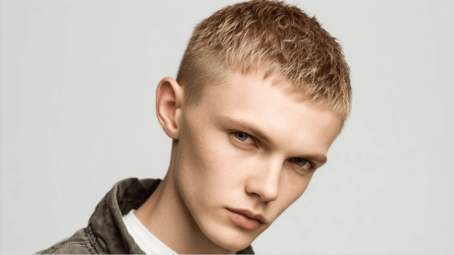 Textured buzz cut with low maintenance appeal