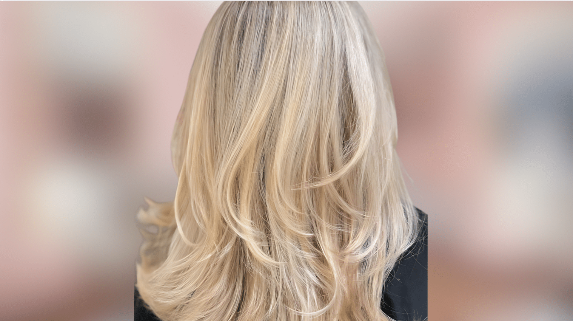 Soft waves featuring creamy vanilla blonde hair color with cool natural undertones