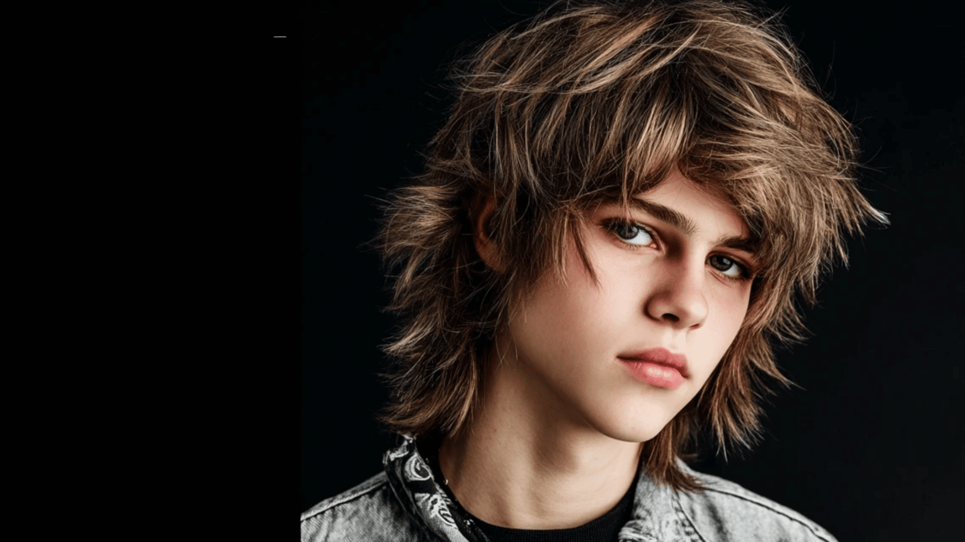 Wolf cut hairstyle with trendy layered texture for teens