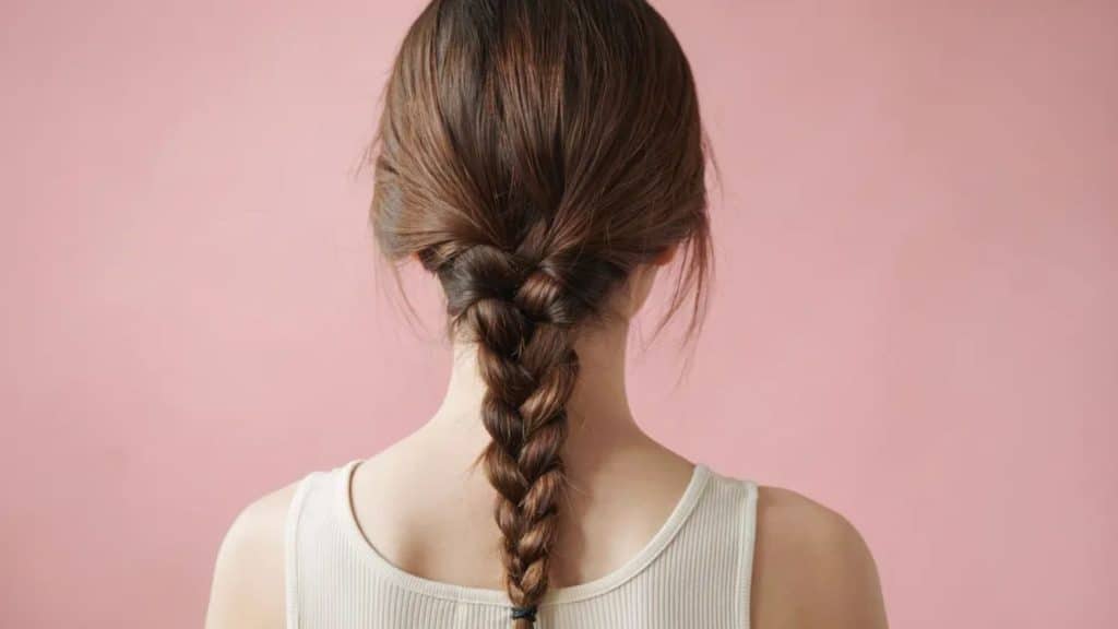 Back view of a rope braid hairstyle showing twisted sections with a smooth spiral texture and natural hair detail
