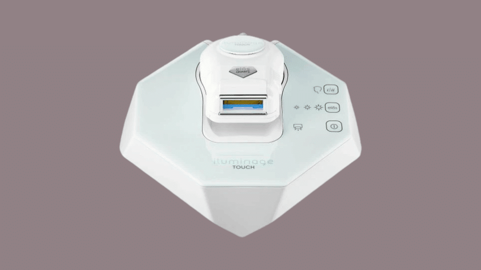 Iluminage Touch 4Ever IPL and radio frequency device for at-home hair removal.