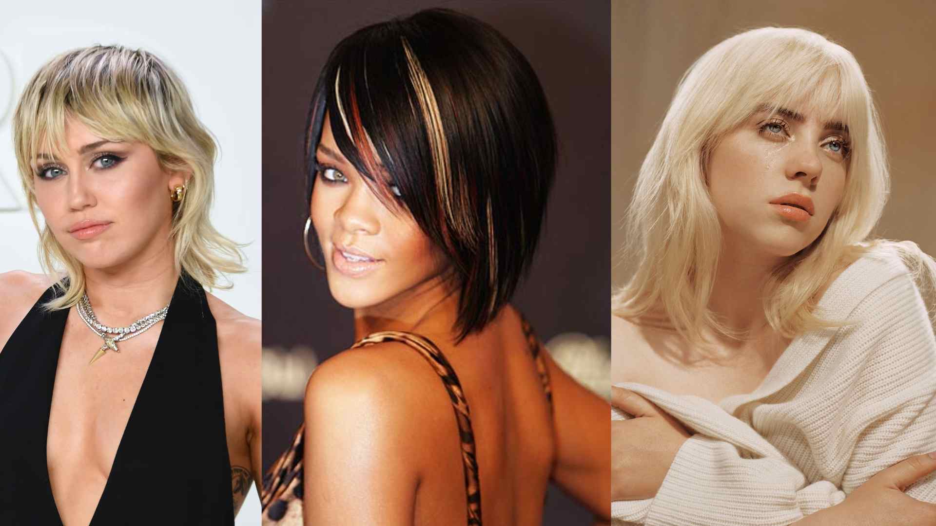 Celebrity-inspired short alternative haircuts featuring textured pixie cuts, edgy mullets, asymmetrical styles, and bold short hairstyles.