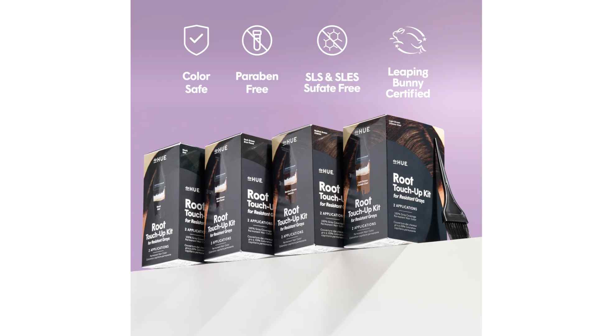 dpHUE Root Touch Up Kit for Resistant Grays with semi permanent color formula for longer lasting root coverage
