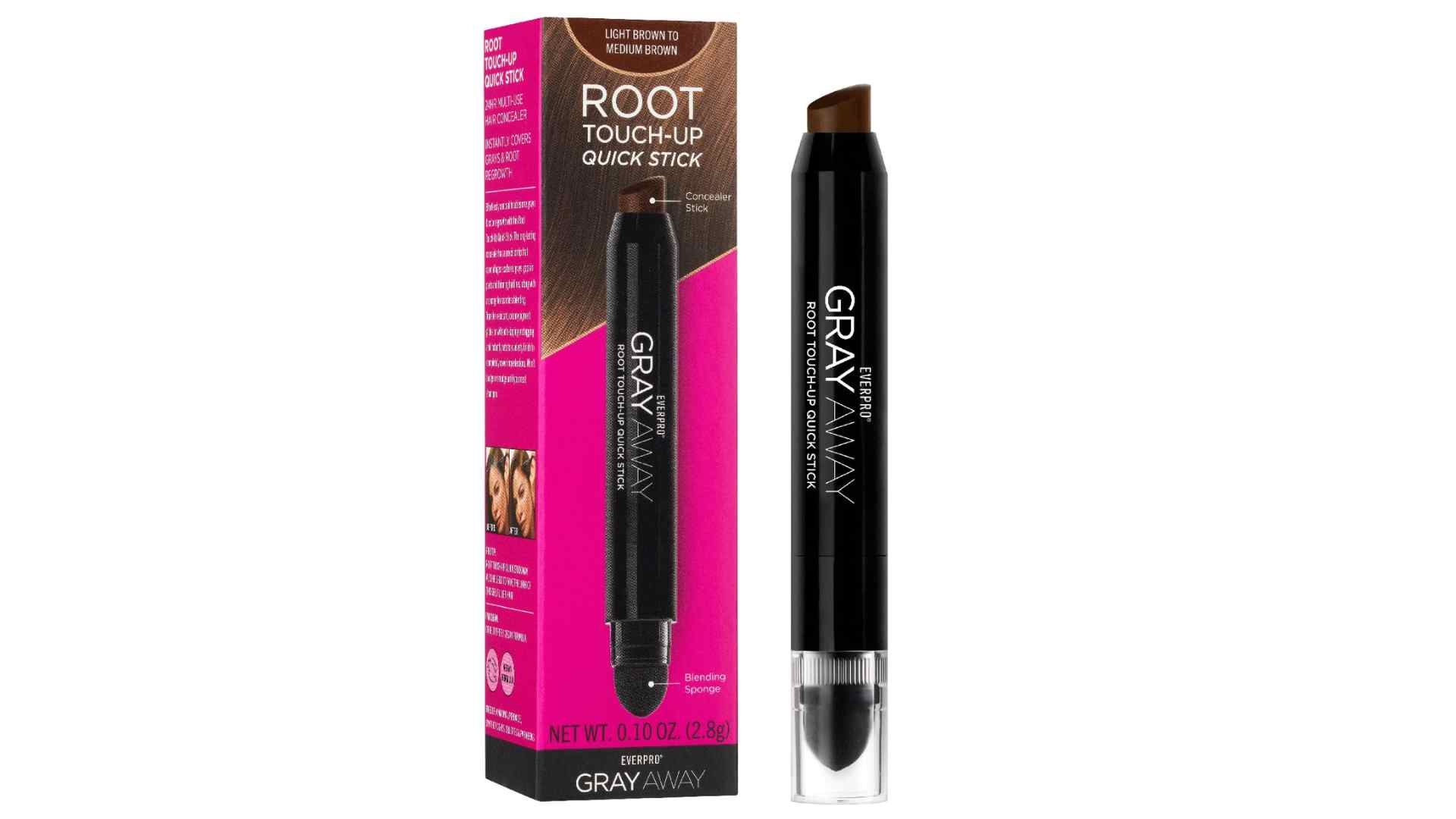 Everpro Gray Away Root Touch Up Quick Stick for precise gray root coverage and hairline touch ups