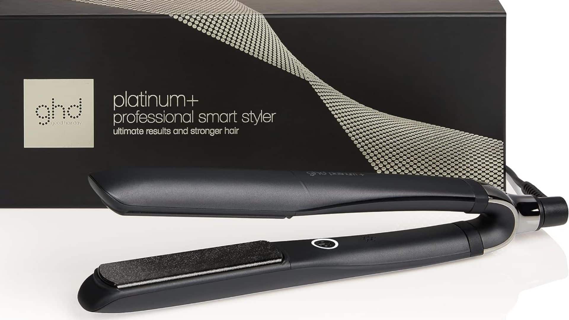 GHD Platinum+ Styler close-up of ultra-zone heat sensors and ceramic plates