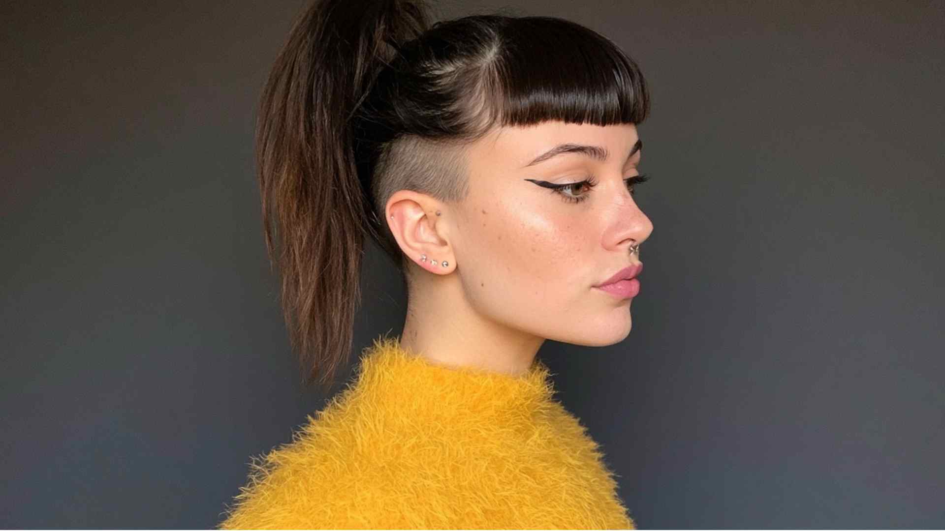 Short bob with a hidden undercut removing bulk beneath the outer shape
